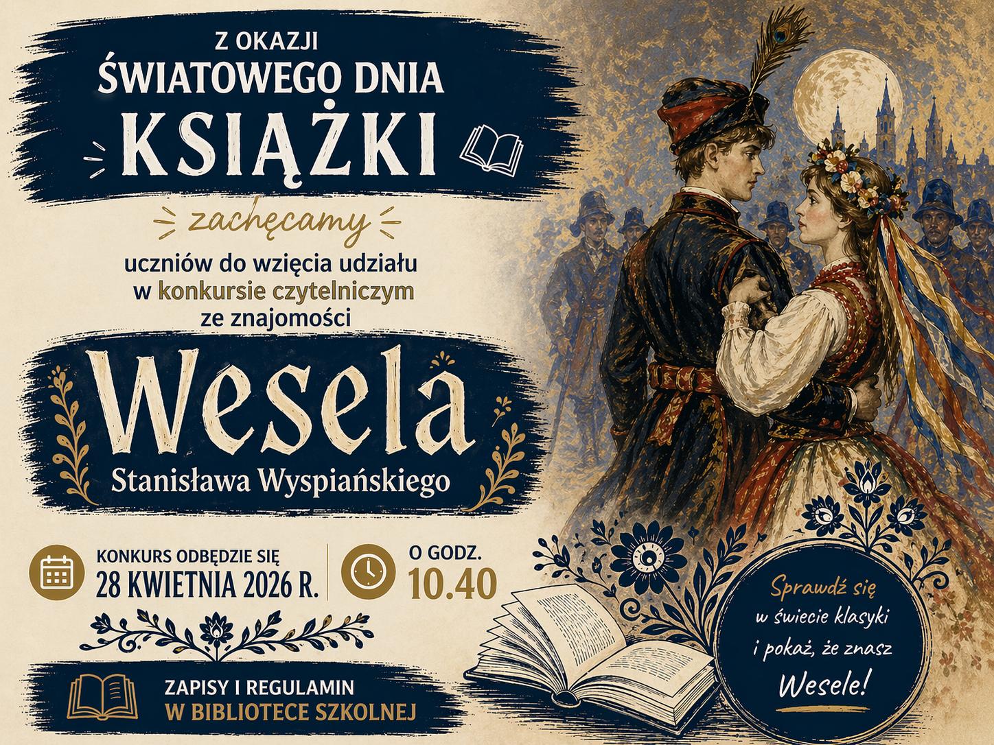 Wyniki konkursu czytelniczego "Wesele" S. Wyspiańskiego