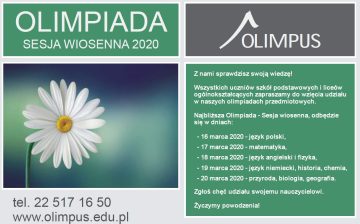 Konkurs z języka angielskiego OLIMPUS 1